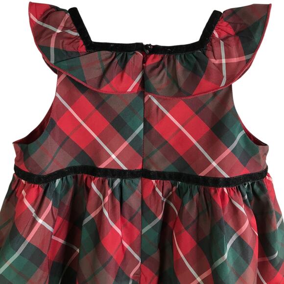 Baby Gap Dress Girls Toddler Sz 4+ Red Tartan Plaid Christmas Holiday Sleeveless - Picture 8 of 9